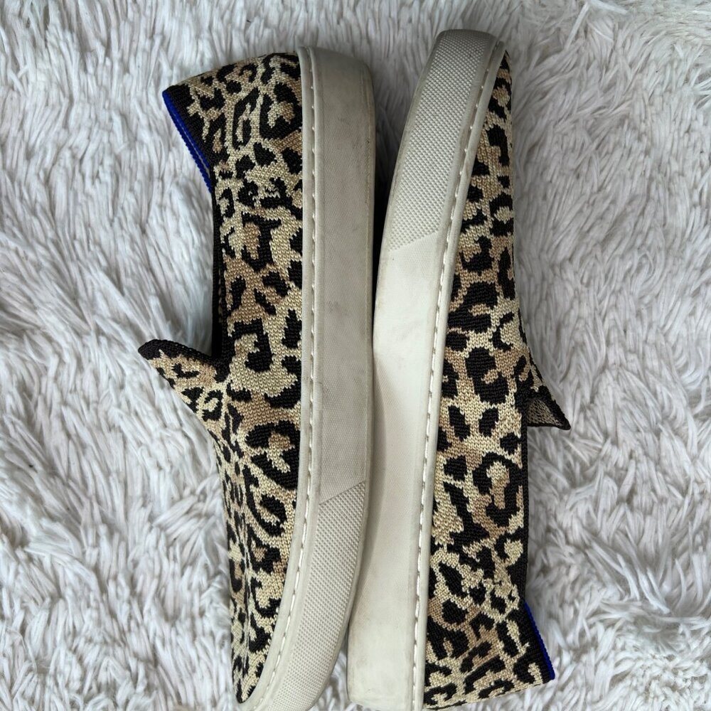 Rothys Leopard Print Slip-On Sneakers Rounded Toe‎ US 7.5 - Picture 2 of 9